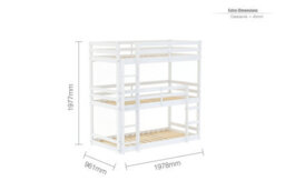 Birlea Tressa Triple Bunk Bed In White - thumbnail 4