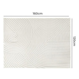 Marlow 120X160Cm Plush Velvet Area Rug Washable Non Slip Floor Mat Living Room - thumbnail 4
