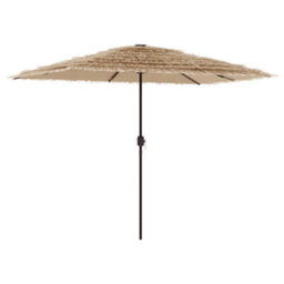 Walplus Garden Parasol With Steel Pole Brown 300X200X250 Cm - thumbnail 5