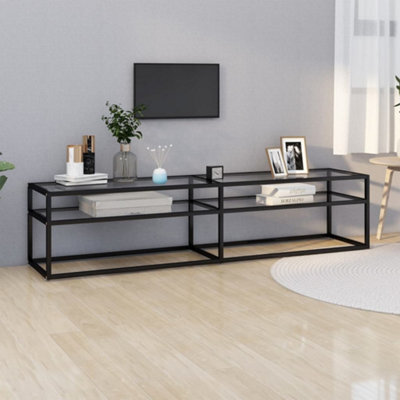 Berkfield Tv Cabinet Transparent 180X40X40.5 Cm Tempered Glass - image 1