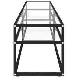 Berkfield Tv Cabinet Transparent 180X40X40.5 Cm Tempered Glass - thumbnail 4