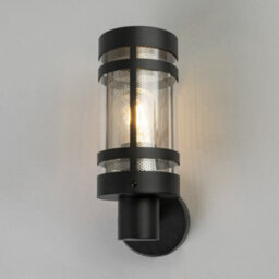 Litecraft Fowler Stainless Steel Mesh Black Outdoor Wall Light - thumbnail 3