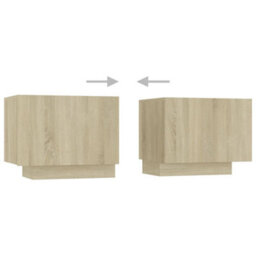 Walplus Tv Cabinet With Led Lights Sonoma Oak 180X35X40 Cm - thumbnail 8