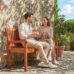 Outsunny Garden Bench 2 Seater, Wooden Outdoor Bench With Waterproof Cover - thumbnail 9
