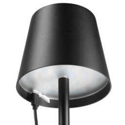 Auraglow Rechargeable Cordless Led Colour Changing Table Lamp - Mayfair - Black - thumbnail 5