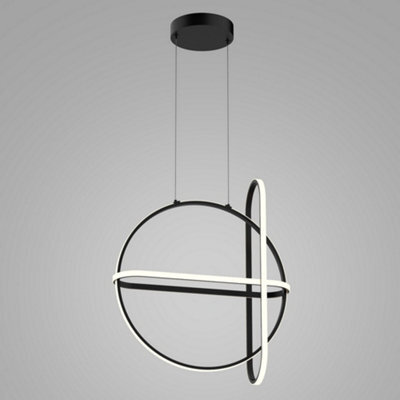Luminosa Lighting Luminosa Modern Led Hanging Pendant Black, Warm White 3000K 2000Lm Dimmable