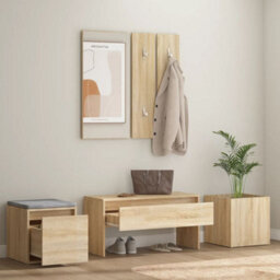 Walplus Hallway Furniture Set Sonoma Oak Engineered Wood - thumbnail 3
