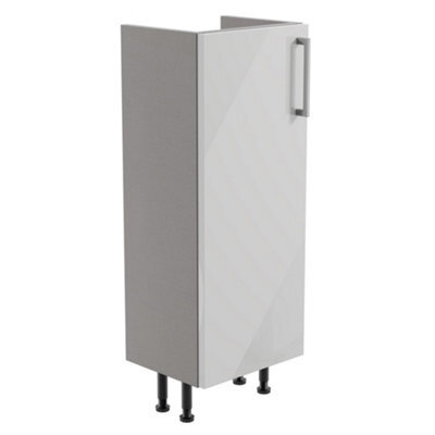 Ennis Slim Gloss Light Grey Modern Freestanding Bathroom & Wet Room Base Unit (W)295mm (H)820mm - image 1
