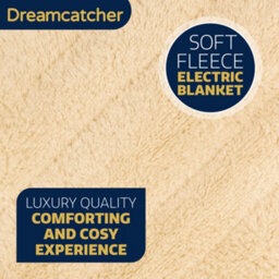 Dreamcatcher Deluxe Cream Electric Throw Heated Double Over Blanket Soft Fleece  9 Heat & 12 Timer Settings - thumbnail 6