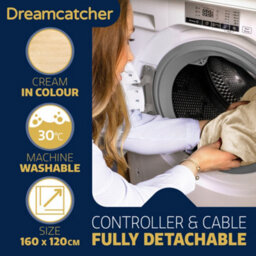 Dreamcatcher Deluxe Cream Electric Throw Heated Double Over Blanket Soft Fleece  9 Heat & 12 Timer Settings - thumbnail 5