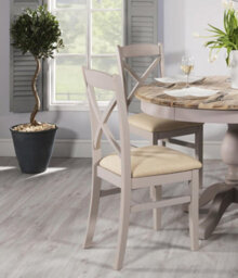 Statement Furniture Florence Crossback Upholstered Seat Dining Chair - Truffle - thumbnail 1