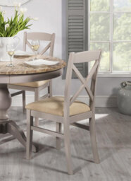 Statement Furniture Florence Crossback Upholstered Seat Dining Chair - Truffle - thumbnail 3