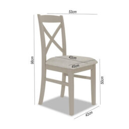 Statement Furniture Florence Crossback Upholstered Seat Dining Chair - Truffle - thumbnail 4