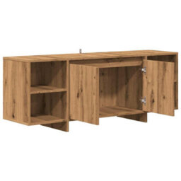 Berkfield Tv Cabinet Artisan Oak 130X35X50 Cm Engineered Wood - thumbnail 5
