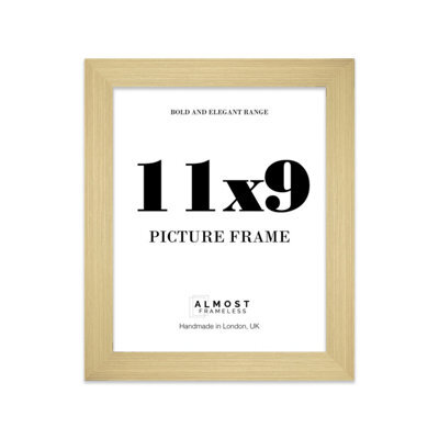 "14X14"" Yellow Picture Frame - 14X14"" Square Frame With 10X10"" Mount For 14X14""/10X10"" Pictures Vintage Style Thin Edge, 1 Pack" - image 1
