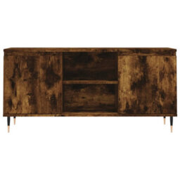 Berkfield Sturdy Tv Cabinet Smoked Oak 104X35X50 Cm Engineered Wood - thumbnail 5