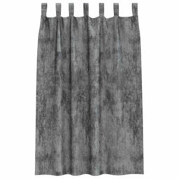 Berkfield Classic Curtain With Curtains 2 Pcs Grey 175 X 140 Cm Velvet - thumbnail 4