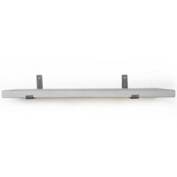 Toolty Rustic Handmade Wall Shelf, Wall Mounted, 40Cm X 17.5Cm Up Design, Antique Gray, Handcrafted Vintage Style - thumbnail 1