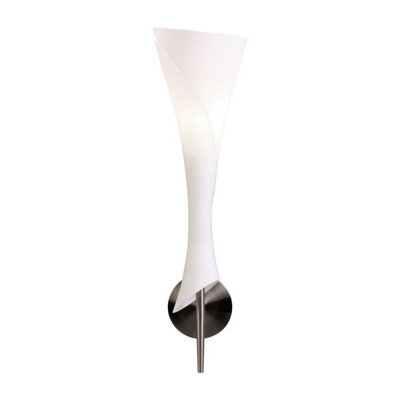 Luminosa Lighting Luminosa Zack Wall Lamp 1 Light E14, Satin Nickel - image 1