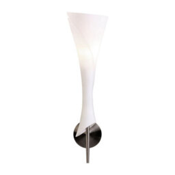 Luminosa Lighting Luminosa Zack Wall Lamp 1 Light E14, Satin Nickel - thumbnail 1