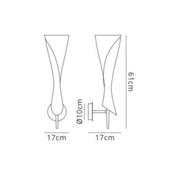 Luminosa Lighting Luminosa Zack Wall Lamp 1 Light E14, Satin Nickel - thumbnail 5