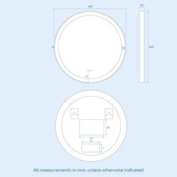 Nes Home Bathroom Led Mirror Demister Touch Sensor Lights Anti-Fog Matte Black - thumbnail 8