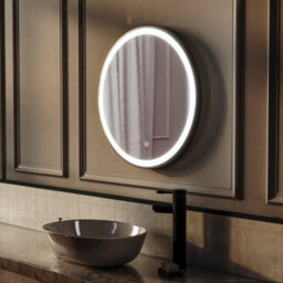 Nes Home Bathroom Led Mirror Demister Touch Sensor Lights Anti-Fog Matte Black - thumbnail 5