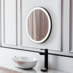 Nes Home Bathroom Led Mirror Demister Touch Sensor Lights Anti-Fog Matte Black - thumbnail 3