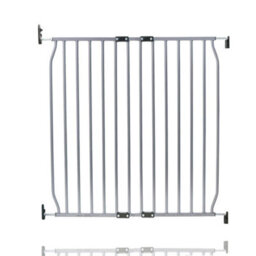 Safetots Screw Fit Metal Baby Gate, Grey, 80Cm - 90Cm