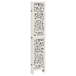 Vidaxl Room Divider 6 Panels White Solid Wood Paulownia - thumbnail 5