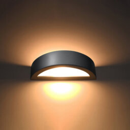Sollux Lighting Atena Ceramic & Glass Grey 1 Light Classic Wall Light - thumbnail 2