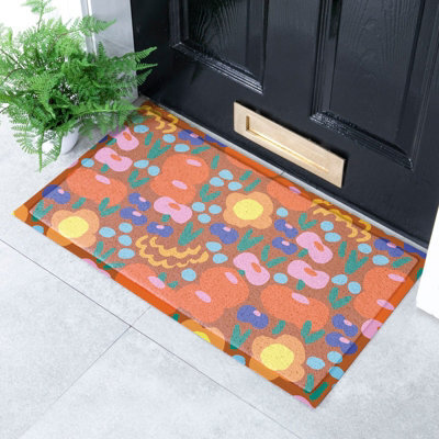 Artsy Doormats Elizabeth Olwen Red Floral Indoor/outdoor Doormat (70X40Cm) - image 1