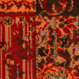 Loomed Red Brown Traditional Patchwork Living Room Rug 190X280Cm - thumbnail 3