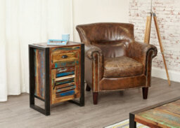 Baumhaus Urban Chic 1 Door 1 Drawer Lamp Table - thumbnail 3