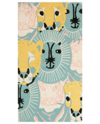 Wyld And Coco Kids Safari Rug 80 X 150 Cm Multicolour Low-Pile Playroom Rug - thumbnail 1