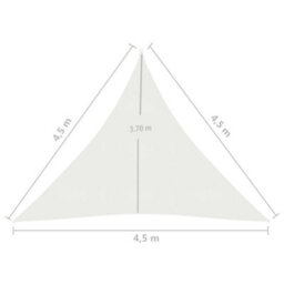 Berkfield Sunshade Sail 160 G/m2 White 4.5X4.5X4.5 M Hdpe - thumbnail 6