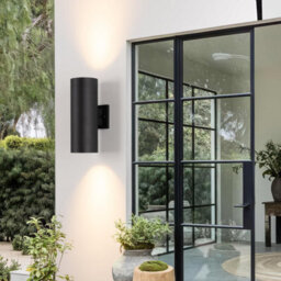 "2 Pack 10"" Modern Outdoor Porch Light, Matte Black Aluminum Wall Sconce With Tempered Glass, Waterproof" - thumbnail 6