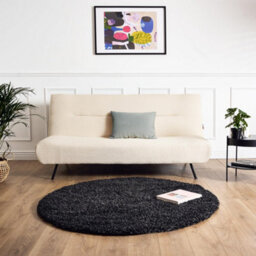 Bravich Anthracite Charcoal Grey Shaggy Rug 120Cm Circle (4') - thumbnail 5