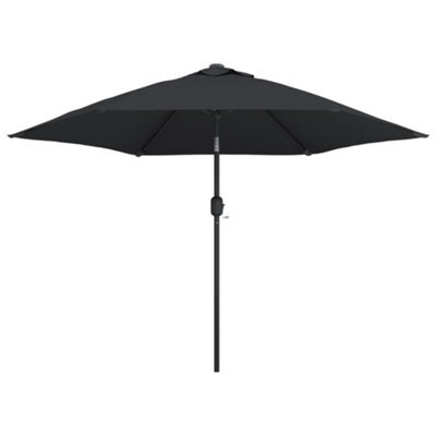 Berkfield Outdoor Parasol With Metal Pole 300 Cm Black - image 1