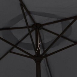 Berkfield Outdoor Parasol With Metal Pole 300 Cm Black - thumbnail 4