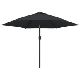 Berkfield Outdoor Parasol With Metal Pole 300 Cm Black