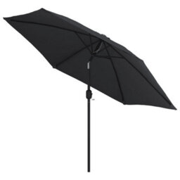 Berkfield Outdoor Parasol With Metal Pole 300 Cm Black - thumbnail 2
