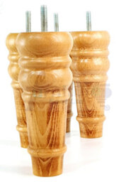 L&F 4 Replacement Furniture Feet Natural Wash Turned Wooden Legs 165mm High Settee Chairs Sofas Footstools M8 (8mm) Tsp2071 - thumbnail 7