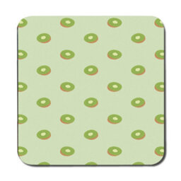 Benjamin Tate Design Designer Placemat Coaster Set Green Dot Pattern With Wood Base And Limited Edition - thumbnail 3