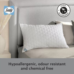 Sealy Deeply Full Pillow 2 Pack - Medium Firm Support With Bouncy Dupont™ Fibres, Hypoallergenic, Cooling Cotton Cover - thumbnail 6