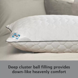 Sealy Deeply Full Pillow 2 Pack - Medium Firm Support With Bouncy Dupont™ Fibres, Hypoallergenic, Cooling Cotton Cover - thumbnail 3