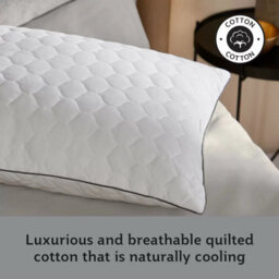 Sealy Deeply Full Pillow 2 Pack - Medium Firm Support With Bouncy Dupont™ Fibres, Hypoallergenic, Cooling Cotton Cover - thumbnail 4