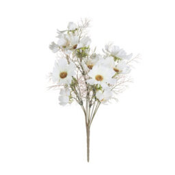Hill Interiors Cosmos Cream Spray Faux Plant - thumbnail 4