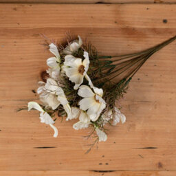 Hill Interiors Cosmos Cream Spray Faux Plant - thumbnail 2
