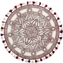Beliani  Rug Oltu Red 120 Cm Cotton